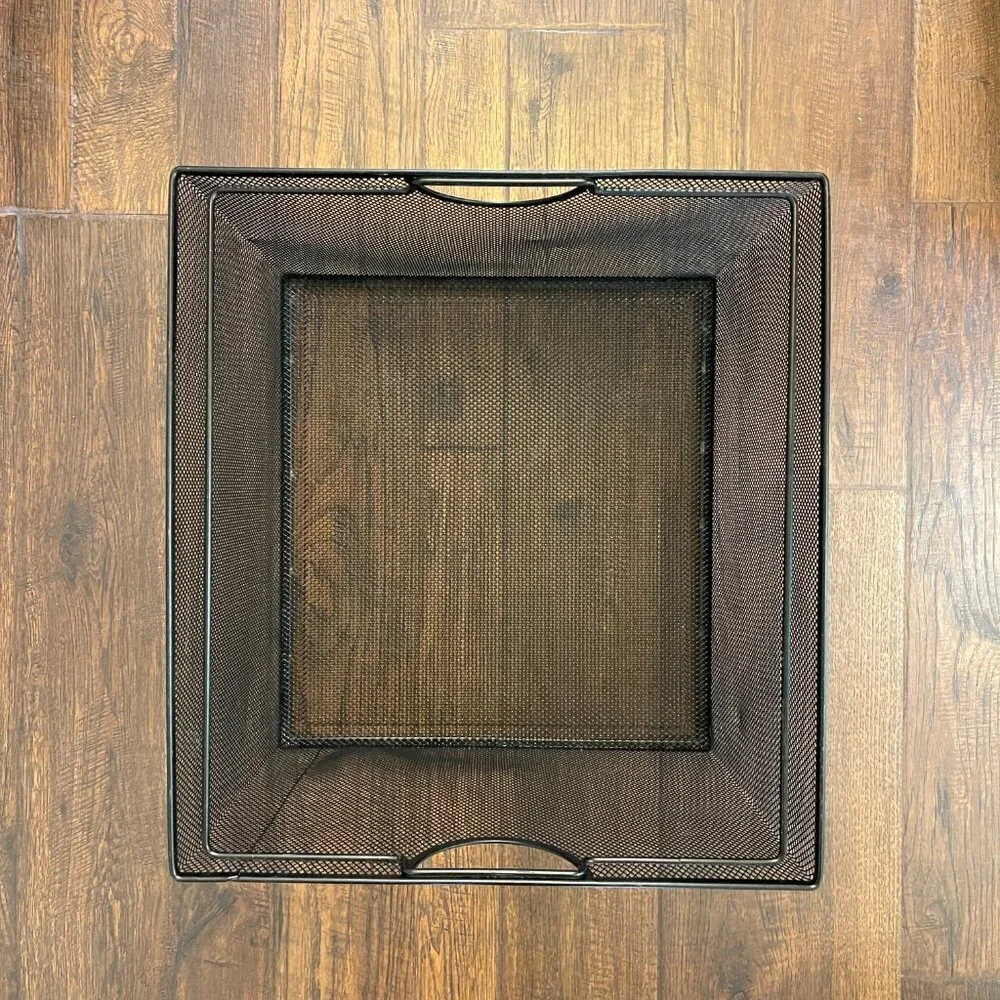 Black Mesh Crate File Organizer Box